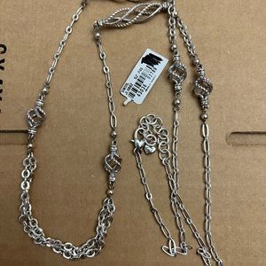 ❤️ Brighton Long Silver Plated Necklace NWT